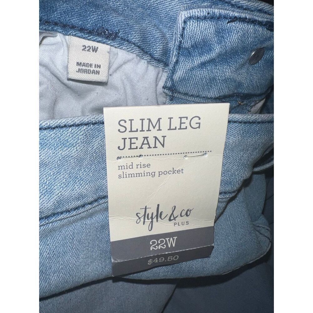 Style & Co Plus Size Slim Leg Jean Size 22W - Picture 7 of 7